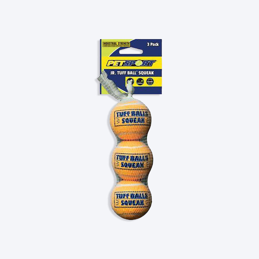 Petsport Tuff Balls Squeak - Small (Pack of 3) - Heads Up For Tails