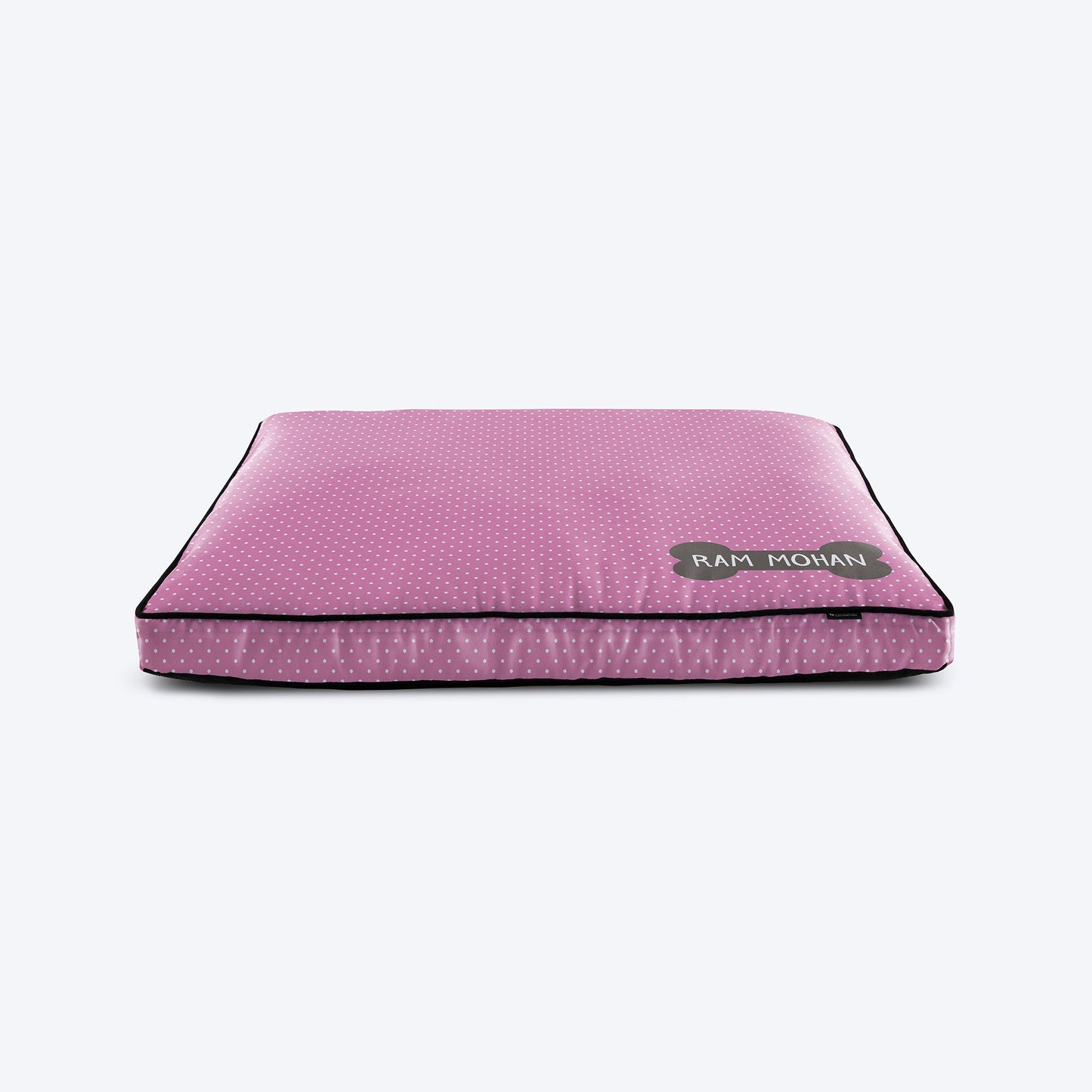 HUFT Pink Polka Dot Personalised Dog Bed - Heads Up For Tails