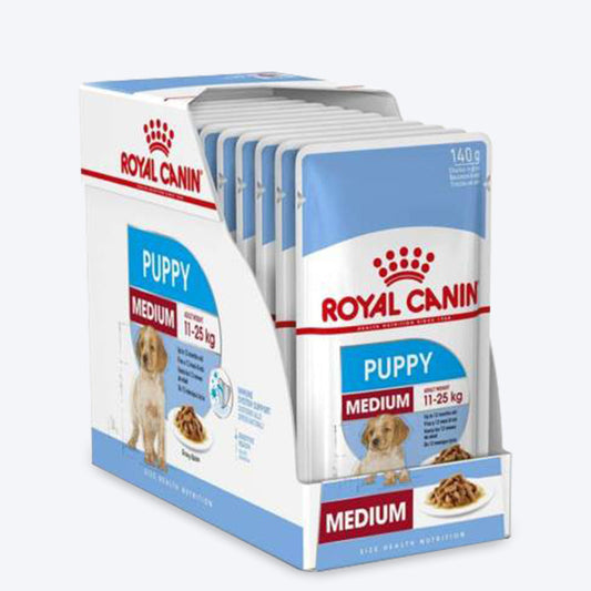 Royal Canin Puppy Medium Wet Puppy Food Box - 1.4 kg (10X140gms) - Heads Up For Tails