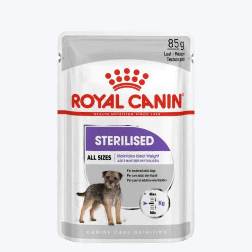 Royal Canin Sterilised All Size Wet Dog Food - 85 g - Heads Up For Tails