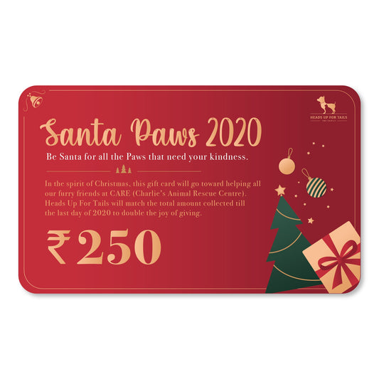 Santa Paws 2020 - Donation Gift Card - Heads Up For Tails