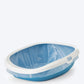 Savic Gizmo Cat Litter Tray with Rim - Blue - Heads Up For Tails