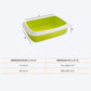Savic IRIZ Cat Litter Tray with Rim - Lemon Green - Heads Up For Tails