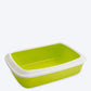 Savic IRIZ Cat Litter Tray with Rim - Lemon Green - Heads Up For Tails
