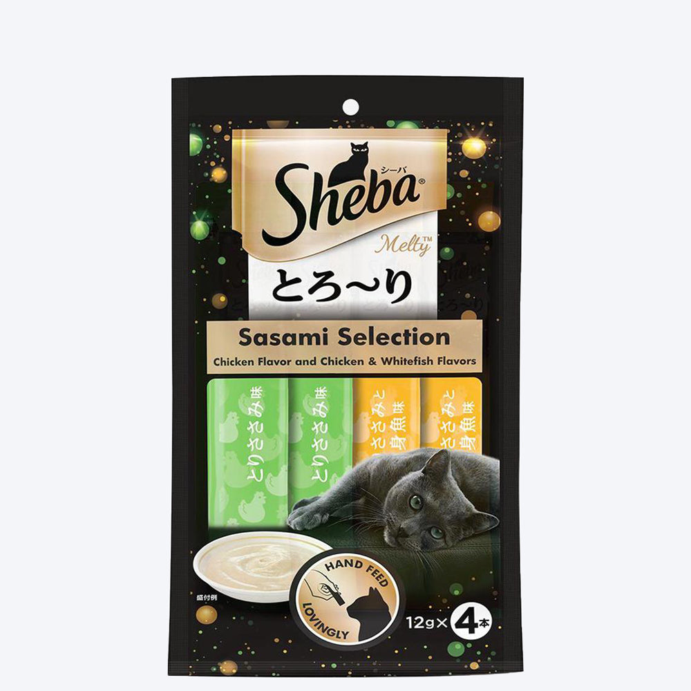 Sheba Melty Sasami Chicken Flavour Cat Treat - 48 g - Heads Up For Tails