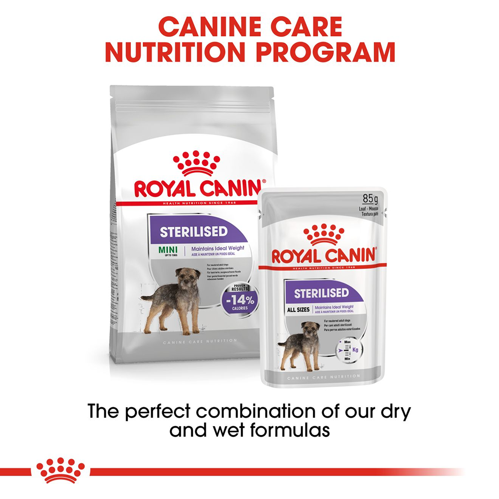 Royal Canin Sterilised All Size Wet Dog Food - 85 g - Heads Up For Tails