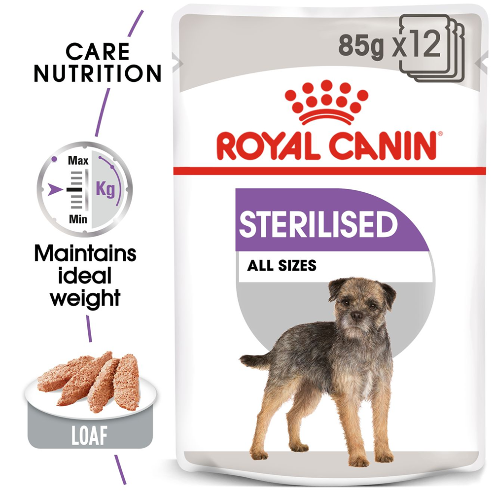 Royal Canin Sterilised All Size Wet Dog Food - 85 g - Heads Up For Tails
