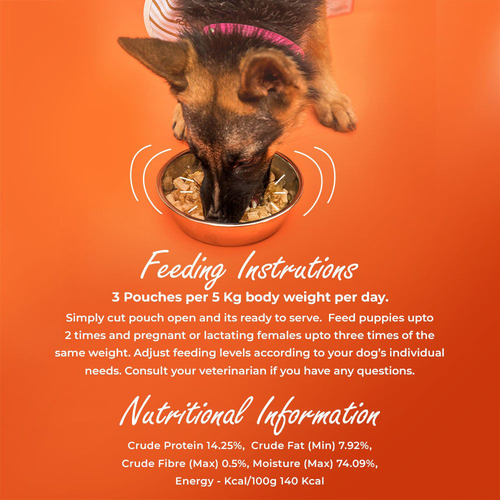 Kennel Kitchen Chicken with Pumpkin Supreme Cuts In Gravy Wet Dog Food - 100 g - Heads Up For Tails