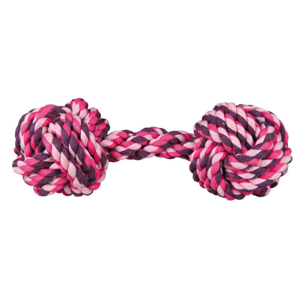 Trixie Dumbbell Rope Dog Toy - 20 cm - Assorted - Heads Up For Tails