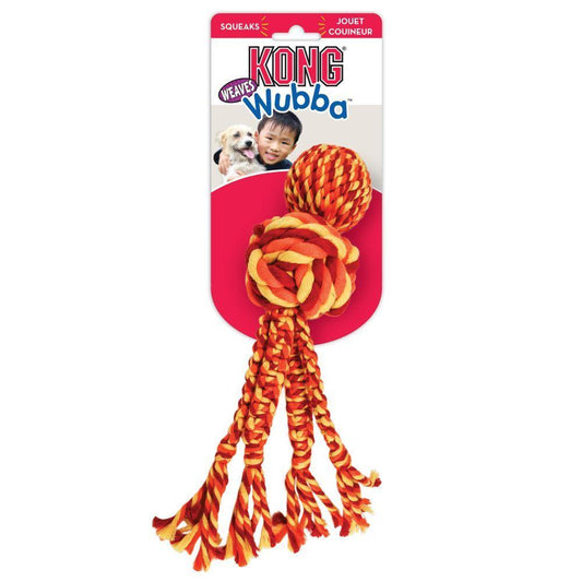 Kong Wubba Weaves With Rope Assorted Dog Toy