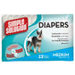 Bramton Simple Solution Disposable Diapers - Pack of 12 (In multiple sizes) - Heads Up For Tails
