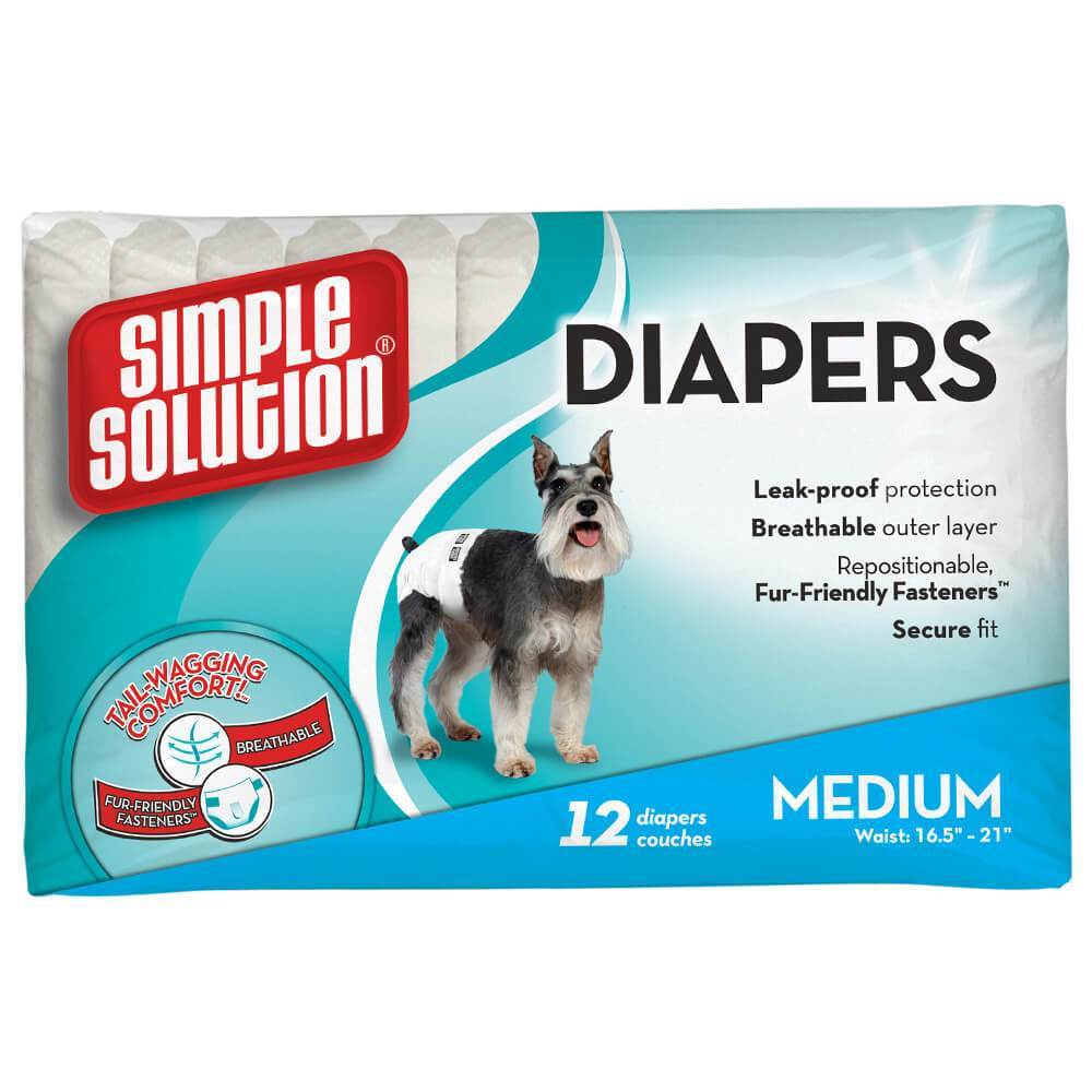 Bramton Simple Solution Disposable Diapers - Pack of 12 (In multiple sizes) - Heads Up For Tails