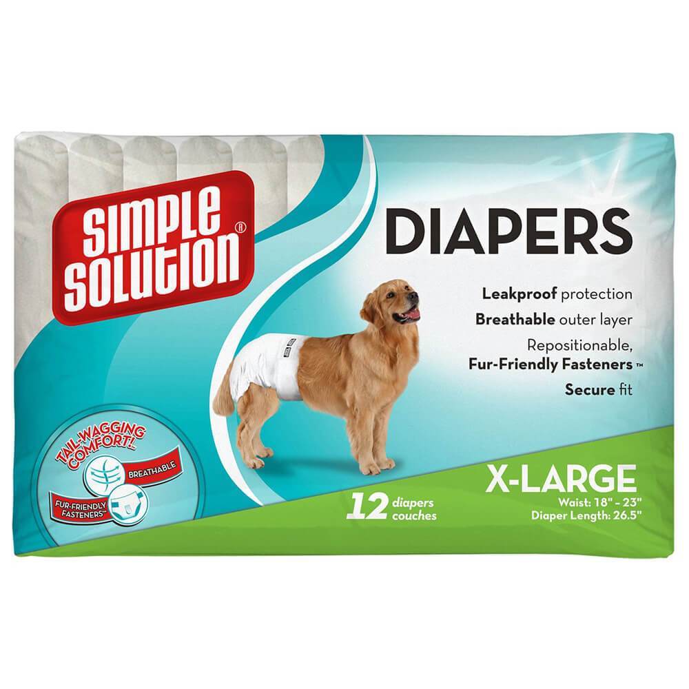 Bramton Simple Solution Disposable Diapers - Pack of 12 (In multiple sizes) - Heads Up For Tails