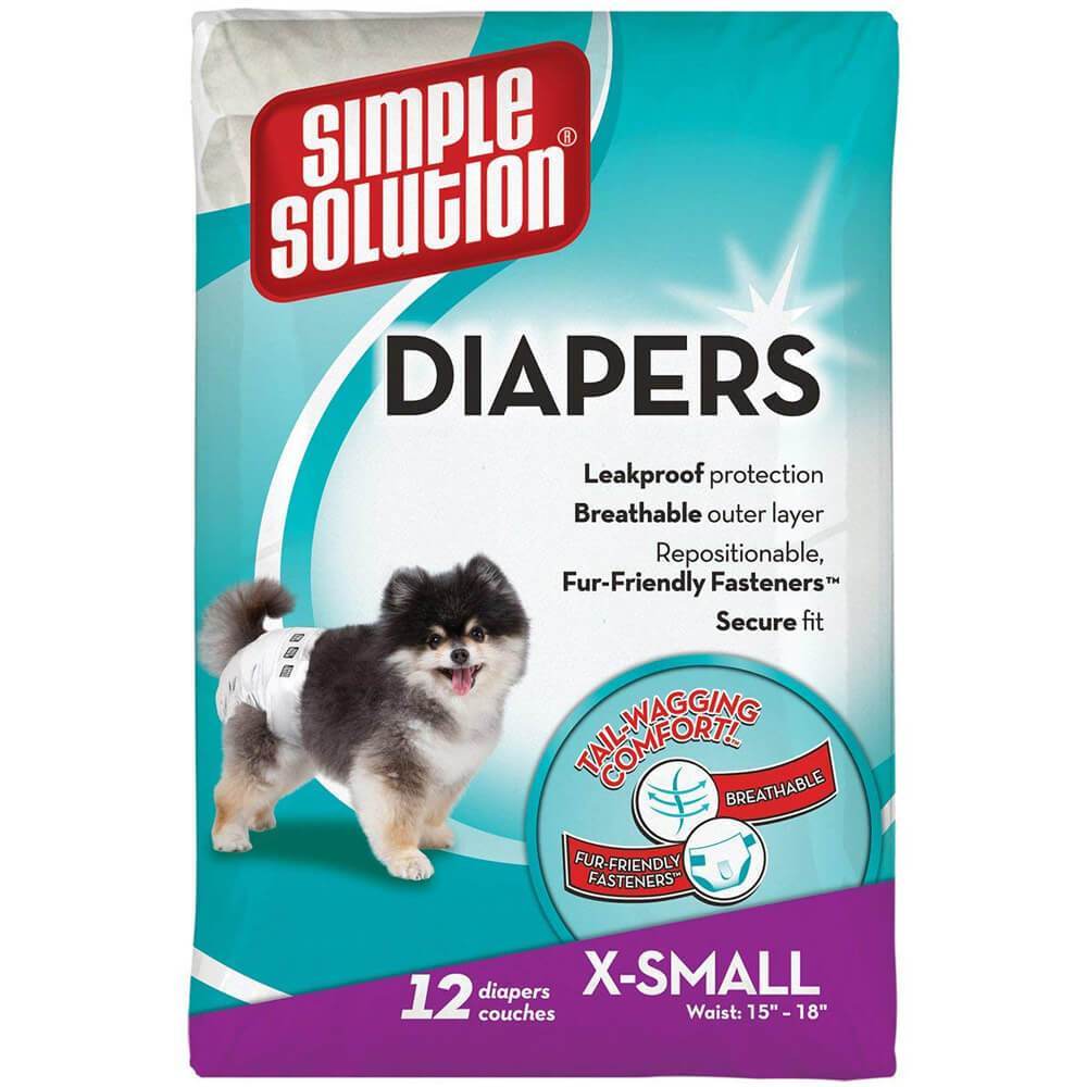 Bramton Simple Solution Disposable Diapers - Pack of 12 (In multiple sizes) - Heads Up For Tails
