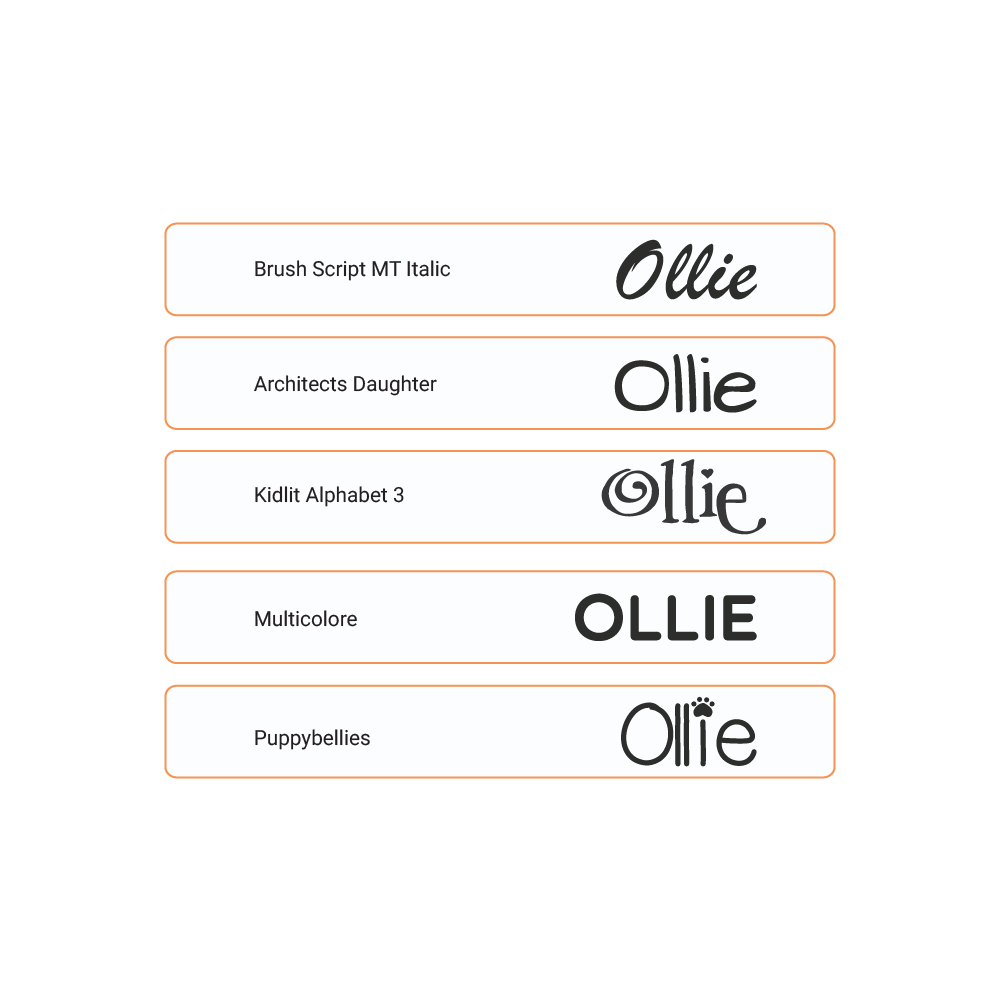 HUFT Orange Chevron with Silhouette Personalised Dog Bed3