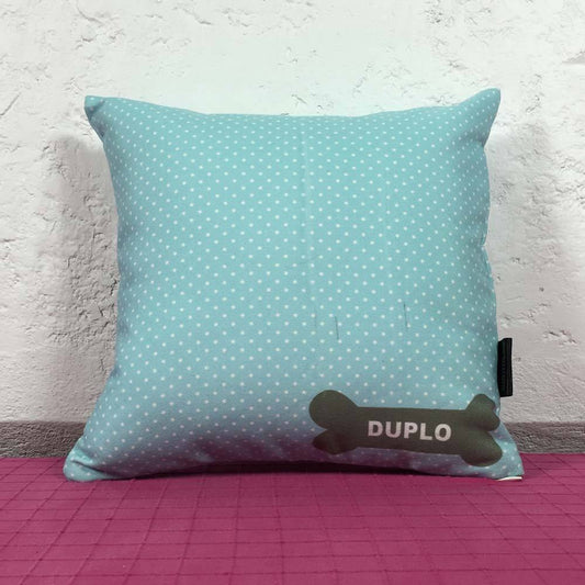 HUFT Blue Polka Dot Personalised Cushion