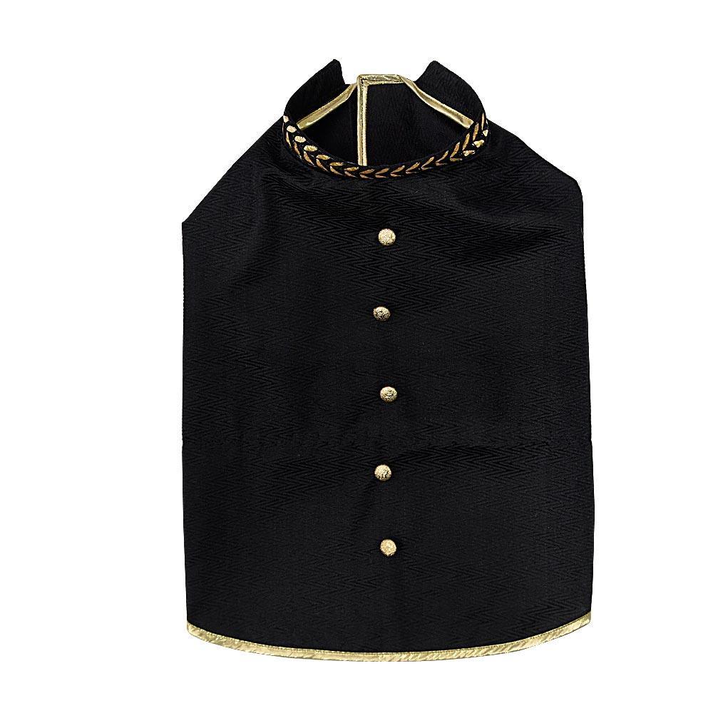 HUFT Black Shervani with Gold Detailing
