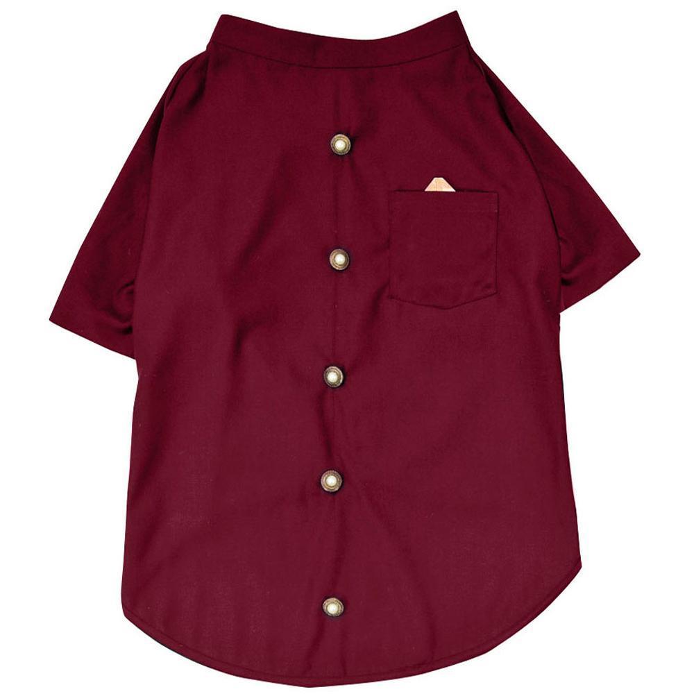 HUFT Personalised Burgundy Bandh Gala with Pocket Square and Pearl Buttons3