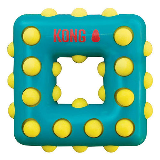 KONG Dotz Square Dog Toy - Heads Up For Tails