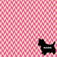 HUFT Pink Herringbone with Silhouette Personalised Dog Bed4