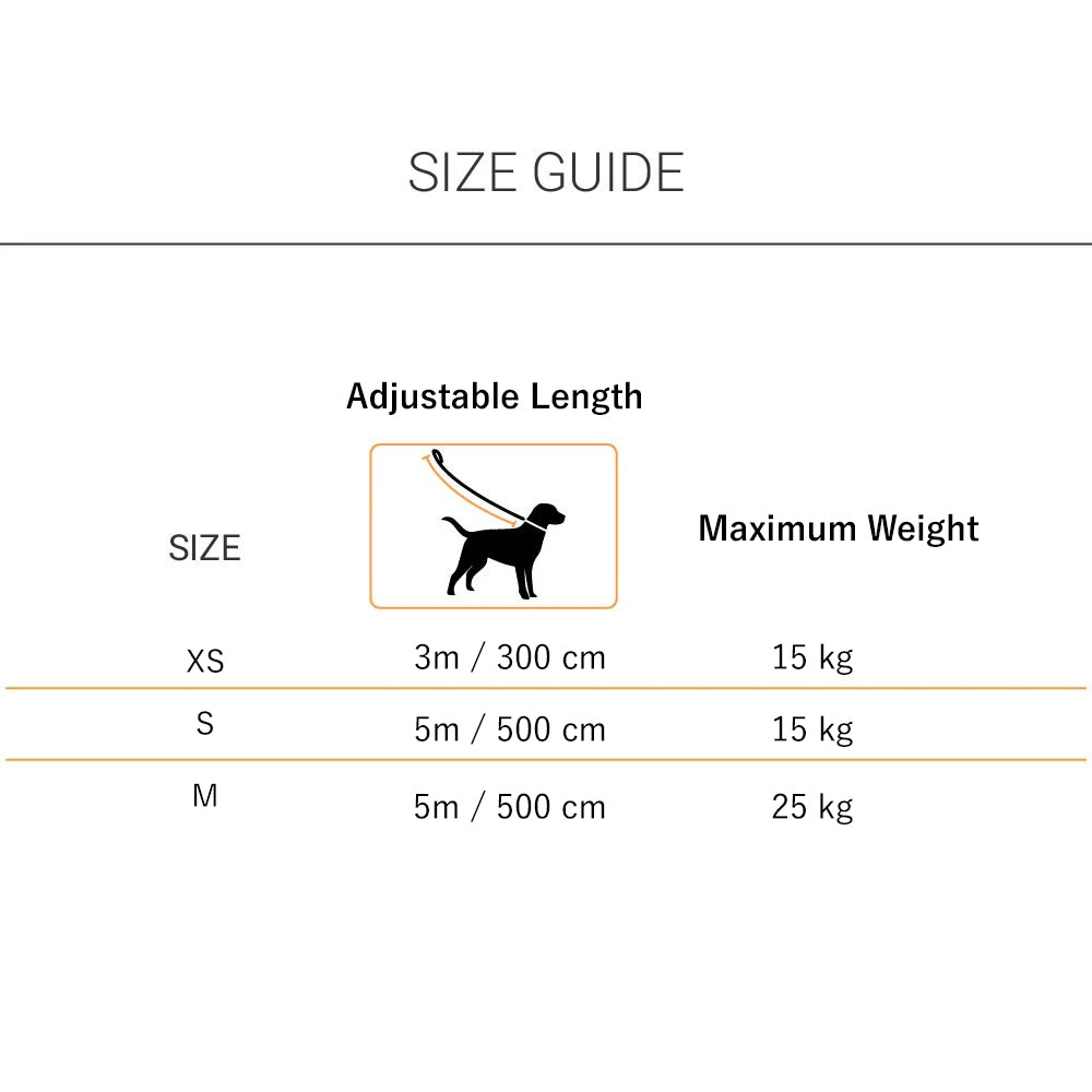 Flexi New Classic Tape/Belt - 5M Black) Duo- Retractable Dog Leash - Heads Up For Tails