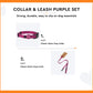 HUFT Nylon Dog Collar and Leash -Purple - (Set of 2) - Heads Up For Tails
